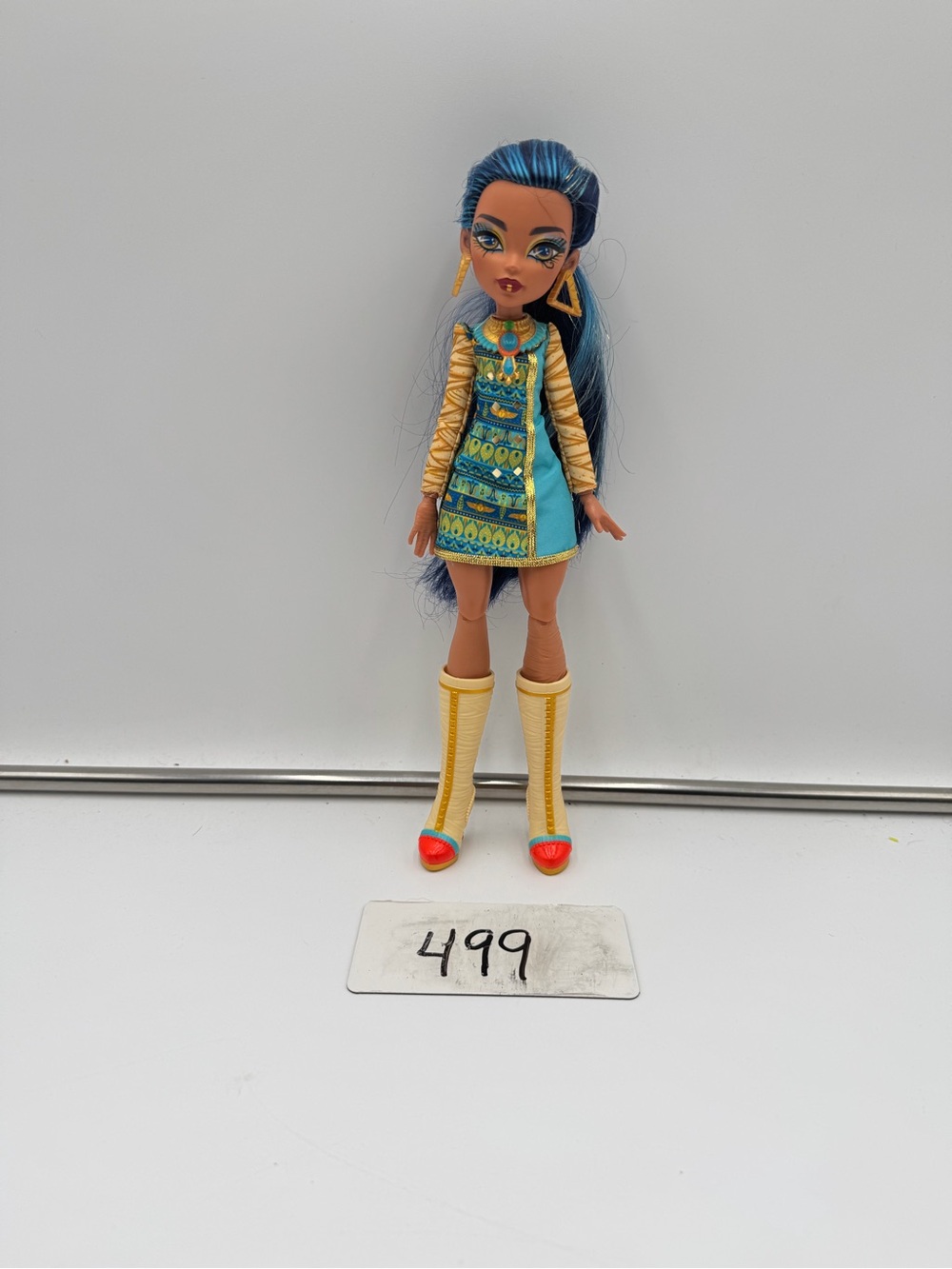 Rare Monster High Cleo De Nile Doll Blue Gold Egyptian Outfit 10 Inch